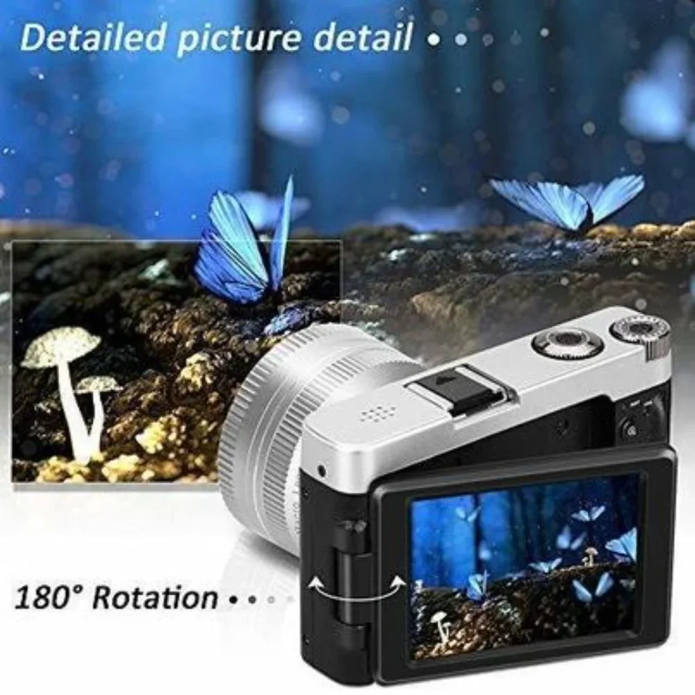 New Multifunctional Digital Vlogging Camera, Full HD, Wide Angle, Wi